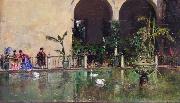 Raimundo Madrazo, Estanque en los jardines del Real Alcazar de Sevilla